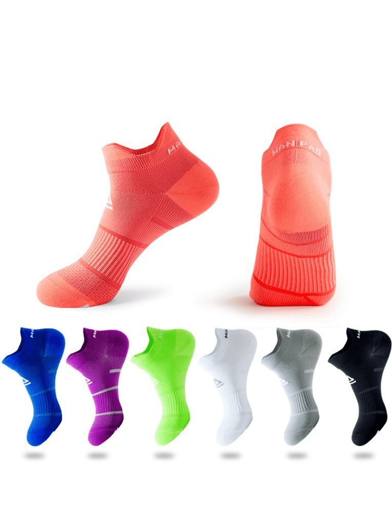 Colorful Sports Breathable Elastic Low-Rise Socks SF1131 for Men and Women, Ankle Support, Cotton Material - Various Colors Displayed